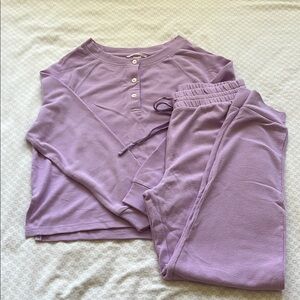 Victoria's Secret Purple Pajama Top Soft Cotton Blend